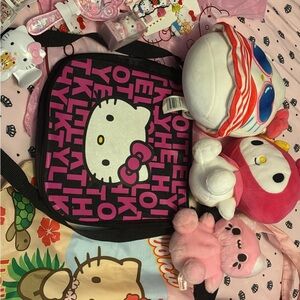 Hello kitty plushies and purses bundle